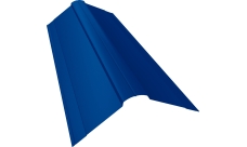 Планка конька фигурного 150х150 Grand Line 0,4 PE с пленкой RAL 5005 сигнальный синий (2м)