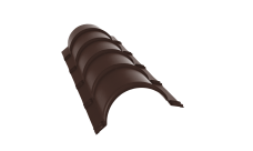Планка конька полукруглого 0,45 Drap TwinColor RAL 8017 шоколад (1,97м)
