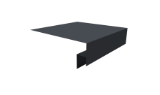 Планка околооконная сложная 200х50х12 (j-фаска) 0,45 Drap-double TX RAL 7024 мокрый асфальт (2м)