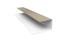 Планка П-образная завершающая сложная Корабельная Доска Grand Line 0,45 Drap TX RAL 1015 светлая слоновая кость (3м)