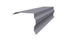Планка торцевая фигурная 100х85 0,45 Drap TX RAL 7004 сигнальный серый (2м)
