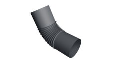 Колено стока круглое Ø90 Vortex Mix PE RAL 7024 мокрый асфальт