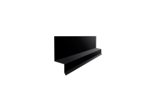 Отлив верхний фальц Grand Line 0,45 Drap TR RAL 9005 черный (2м)