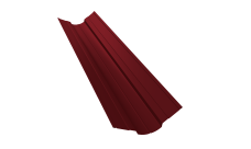 Планка ендовы верхней фигурной 70x70 0,45 Drap RAL 3005 красное вино (2м)