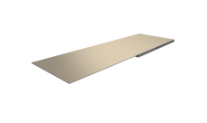 Планка финишная 48х25 Grand Line 0,5 Satin с пленкой RAL 1015 светлая слоновая кость (2м)