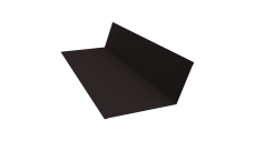 Планка примыкания 150х250 0,5 Velur X RAL 9005 черный (2м)