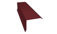 Планка торцевая 80х100 0,45 PE-Double с пленкой RAL 3005 красное вино (3м)