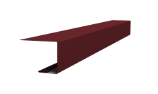 Планка завершающая фальц Grand Line 0,5 Satin Matt RAL 3005 красное вино (2м)