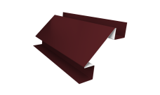 Угол внутренний сложный 75мм Grand Line 0,5 Satin с пленкой RAL 3005 красное вино (2м)