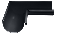 Угол желоба внутренний GL PE 90 гр 125 мм RAL 7024 мокрый асфальт