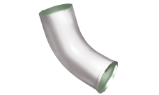 Колено стока GL PE 100 мм RAL 9003 сигнальный белый