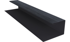 Планка П-образная Экобрус Grand Line 0,45 Print Premium Grey Wood TwinColor (3м)