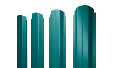 Штакетник П-образный A фигурный 0,45 PE RAL 5021 водная синь