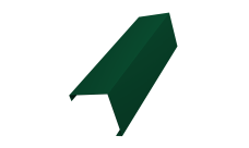 Декоративная накладка на столб универсальная угловая 80х80 для забора жалюзи Grand Line 0,45 PE-Double RAL 6005 зеленый мох (1,8м)