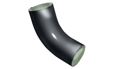 Колено 60 градусов Grand Line ПЭ 100мм RAL 7024 мокрый асфальт