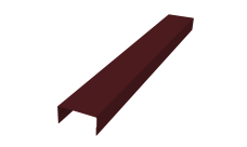 Крышка забора для горизонтального монтажа штакетника 0,45 PE-Double RAL 3005 красное вино (2,5м)