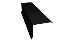 Планка торцевая 80х100 Grand Line 0,5 Velur X RAL 9005 черный (2м)