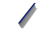 Декоративная накладка на столб универсальная 62х55 для забора жалюзи 0,45 PE RAL 5002 ультрамариново-синий (3м)