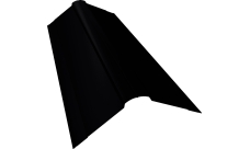 Планка конька фигурного 150х150 Grand Line 0,5 PurLite матовый RAL 9005 черный (2м)