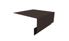 Планка околооконная сложная 250х75х18 (j-фаска) Grand Line 0,5 Atlas X с пленкой RR 32 темно-коричневый (3м)