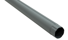 Труба круглая GL PU Matt 90 мм 3 м RAL 7024 мокрый асфальт