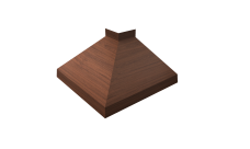 Угол отлива внешний 100 0,45 Print Elite с пленкой Choco Wood TwinColor