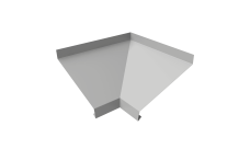 Угол отлива внутренний 250 Grand Line 0,45 Drap TX с пленкой RAL 7047 телегрей 4