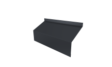 Ламель забора жалюзи Milan/Milan new стартовая/финишная для калиток и ворот Grand Line 0,5 Satin RAL 7024 мокрый асфальт