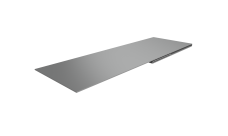 Планка финишная 48х25 0,5 Satin с пленкой RAL 9006 бело-алюминиевый (3м)