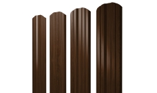 Штакетник Twin фигурный Grand Line 0,45 Print Elite Choco Wood TwinColor