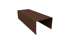 Крышка для забора из сайдинга Квадро Брус, Вертикаль Grand Line 0,45 PE-Double RAL 8017 шоколад (2,54м)