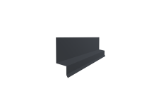 Отлив верхний фальц Grand Line 0,5 PurLite матовый RAL 7024 мокрый асфальт (2м)