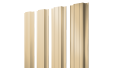 Штакетник Прямоугольный с прямым резом Grand Line 0,4 PE RAL 1014 слоновая кость