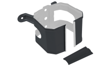 Крепление трубы для гофры на дерево Vortex в2 RAL 7024 мокрый асфальт