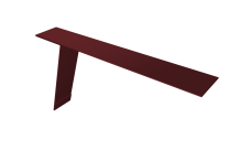 Планка карнизная фальц Grand Line 130х80 0,45 PE-Double с пленкой RAL 3005 красное вино (3м)