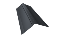 Планка конька фигурного 150x150 0,4 PE с пленкой RAL 7024 мокрый асфальт (2м)