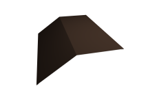 Планка конька плоского 190х190 0,45 Drap TX RAL 8017 шоколад (3м)