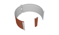 Крепление трубы круглой на кирпич Vortex Project 146мм RAL 8004 терракота