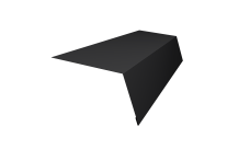 Планка карнизная для мягкой кровли 100х65 Grand Line 0,45 Drap TX RAL 9005 черный (2м)