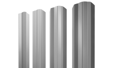 Штакетник М-образный A фигурный Grand Line 0,5 Satin RAL 7004 сигнальный серый