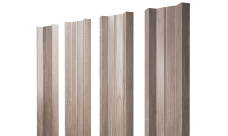 Штакетник М-образный A с прямым резом Grand Line 0,45 Print Elite White Wood TwinColor