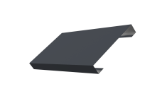 Ламель лицевая 125 забора жалюзи Техас Grand Line 0,5 Satin RAL 7024 мокрый асфальт