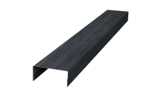 Ламель лицевая стартовая/финишная забора жалюзи Texas 55мм для калиток и ворот (с заполнением ламелями 125) 0,45 Print Premium Grey Wood TwinColor