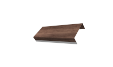 Ламель обратная стартовая/финишная забора жалюзи Texas 53мм для калиток и ворот (с заполнением ламелями 125) 0,45 Print Premium Almond Wood Fresh