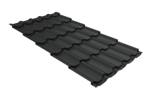 Металлочерепица "Квинта плюс" ("Kvinta plus") 0,5 Drap TX RAL 7016 антрацитово-серый