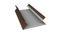 Планка угла внутреннего составная верхняя Экобрус Grand Line 0,5 Satin Matt RAL 8017 шоколад (3м)
