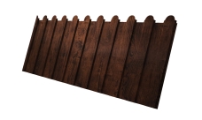 Профнастил С8A v01 фигурный 0,45 Print Premium с пленкой Cherry Wood Fresh TwinColor