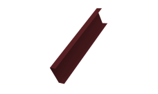 Декоративная накладка на столб универсальная 80х80 для забора жалюзи 0,45 PE-Double RAL 3005 красное вино (2м)