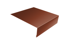 Планка лобовая/околооконная простая 190х50 0,5 Velur X RAL 8004 терракота (2м)