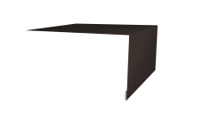 Планка околооконная простая 250х50 0,5 PurLite Matt RR 32 темно-коричневый (2м)